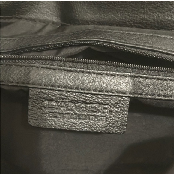 Danier Black Leather Satchel Purse Bag Crossbody Strap - Picture 12 of 16